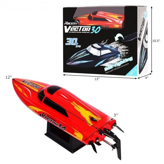 2.4G RC Racing Boat Brushed RTR High Speed Racer-Red