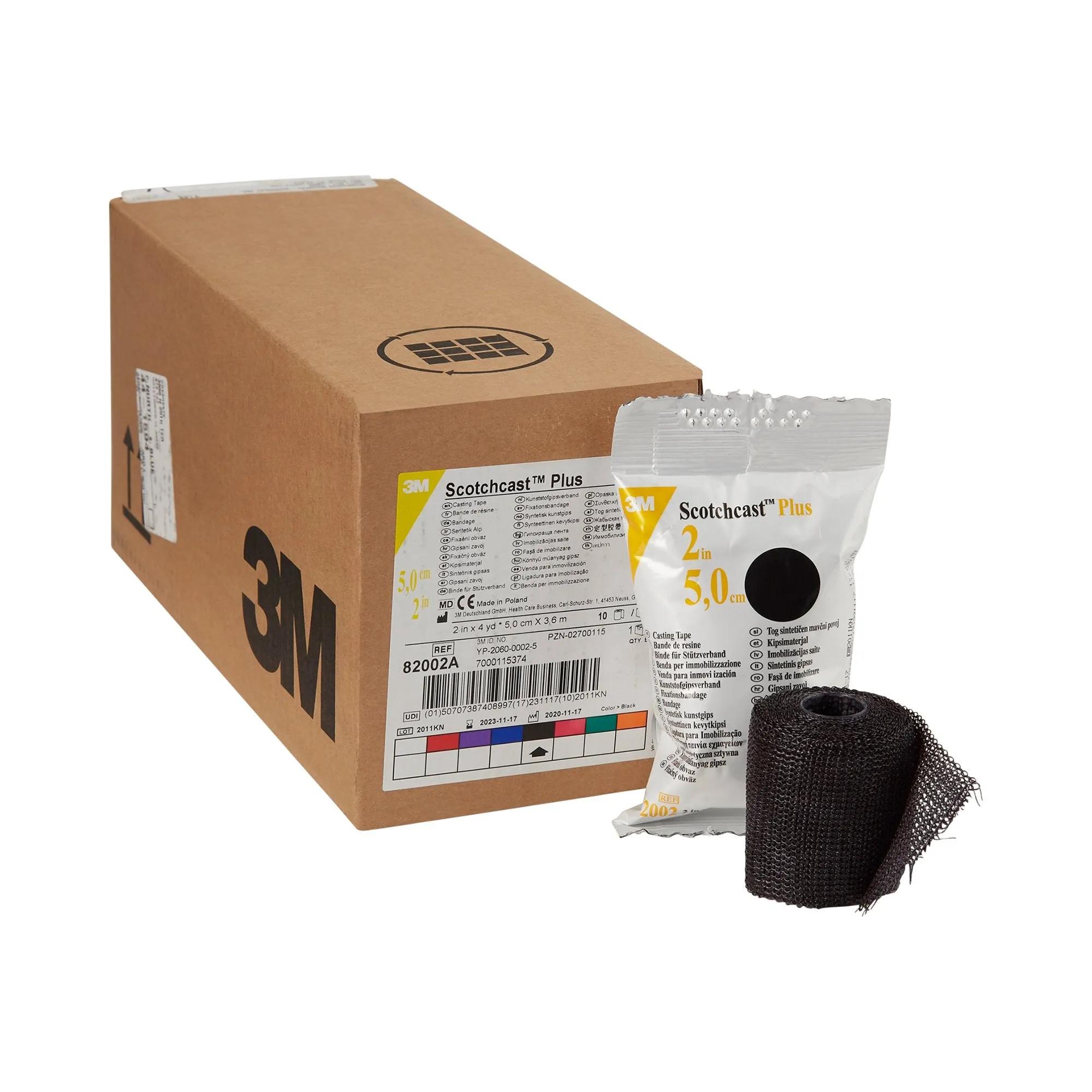 3M™ Scotchcast™ Plus Black Cast Tape, 2 Inch x 4 Yard, 1 Case of 10