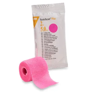 3M™ Scotchcast™ Plus Bright Pink Cast Tape, 2 Inch x 4 Yard, 1 Box of 10