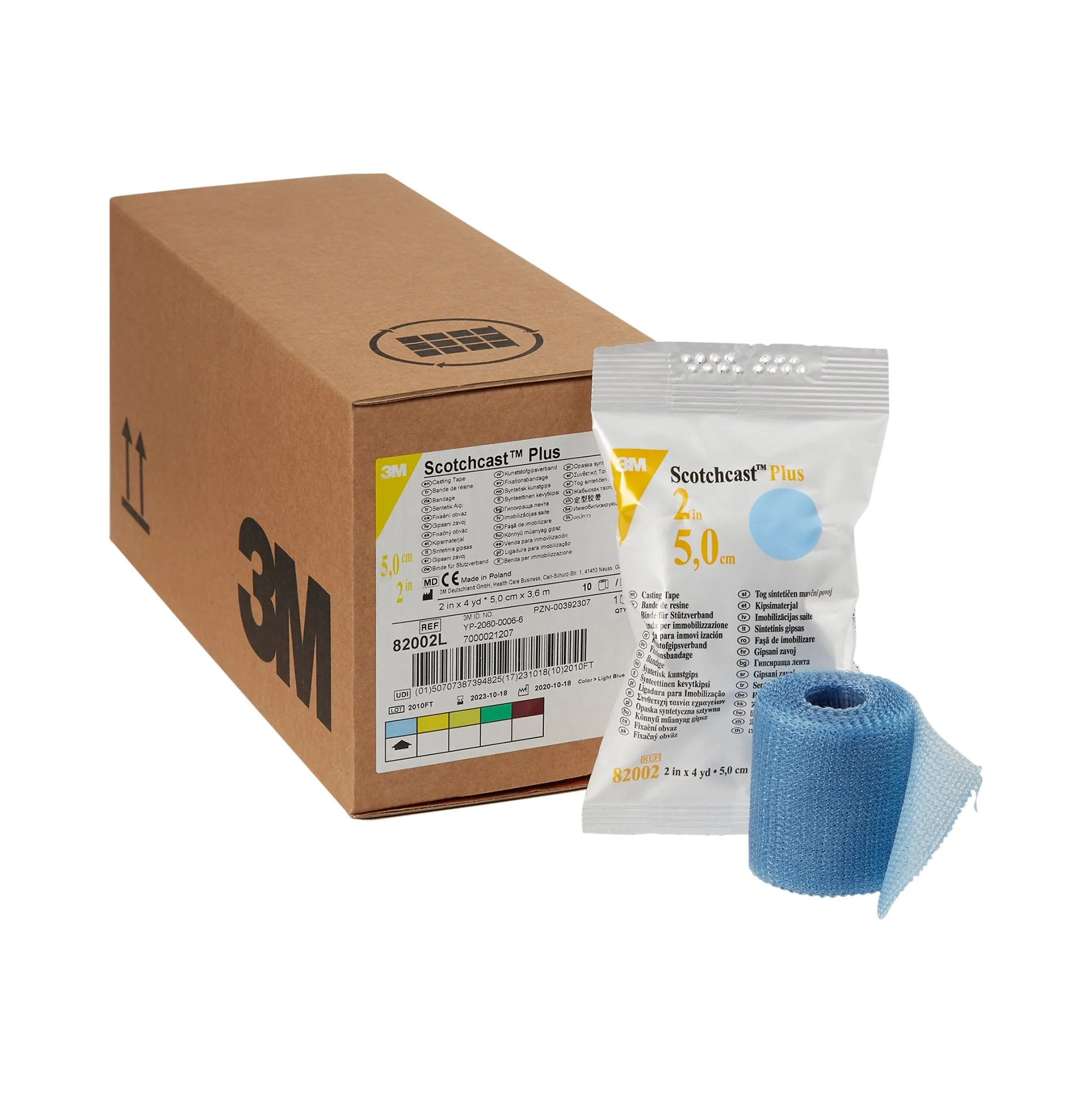 3M™ Scotchcast™ Plus Light Blue Cast Tape, 2 Inch x 4 Yard, 1 Box of 10