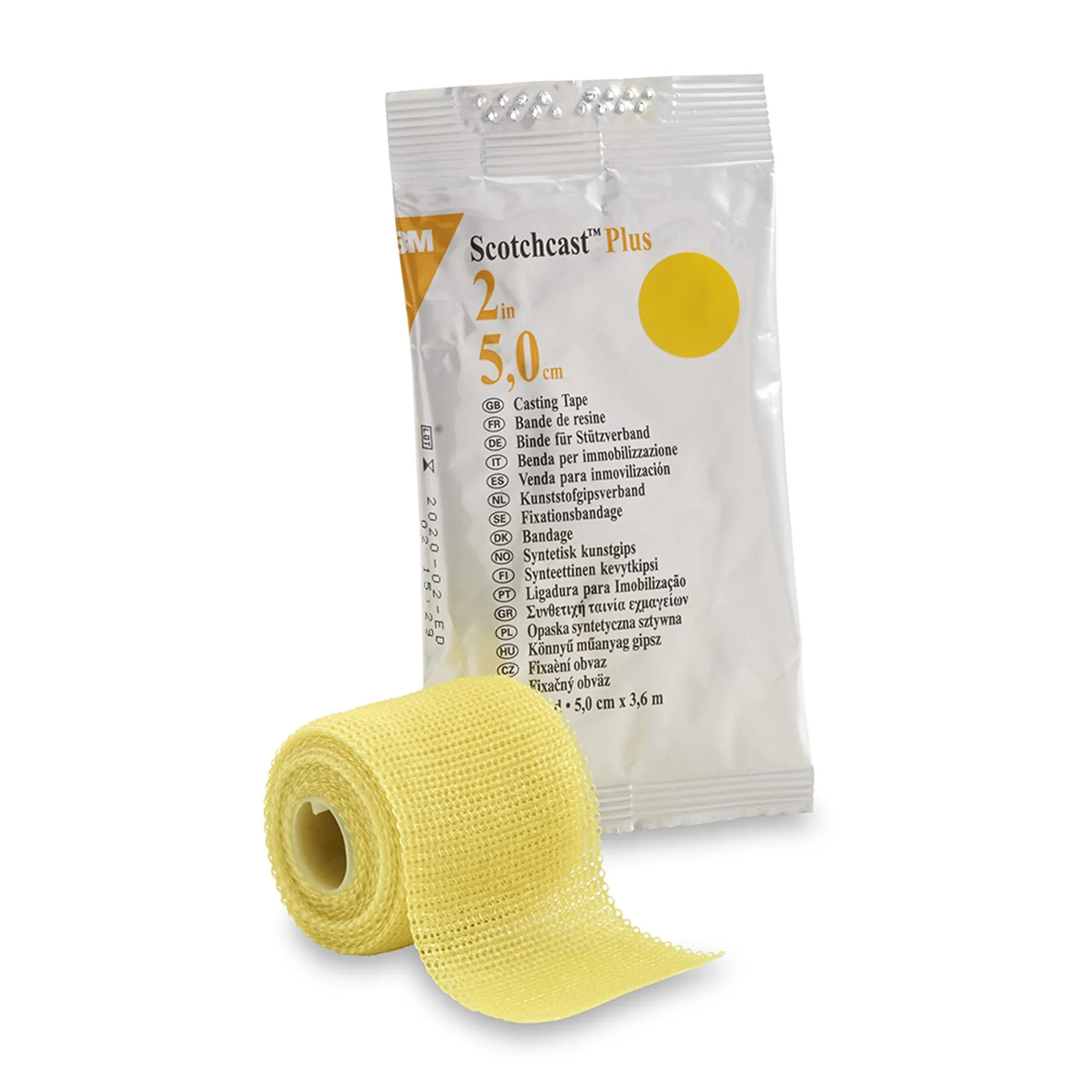 3M™ Scotchcast™ Plus Yellow Cast Tape, 2 Inch x 4 Yard, 1 Each