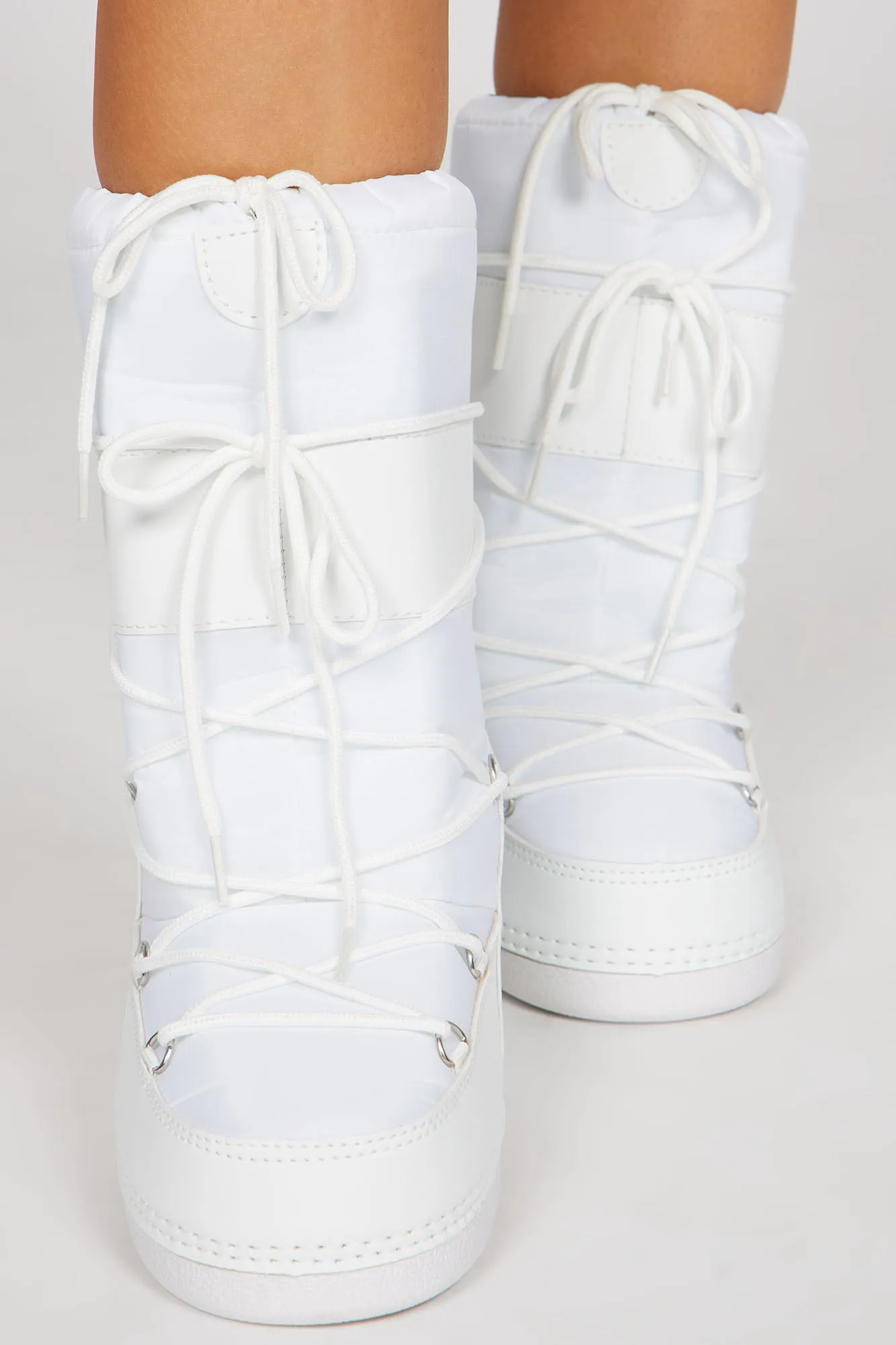 A New Direction Knee High Boots - White