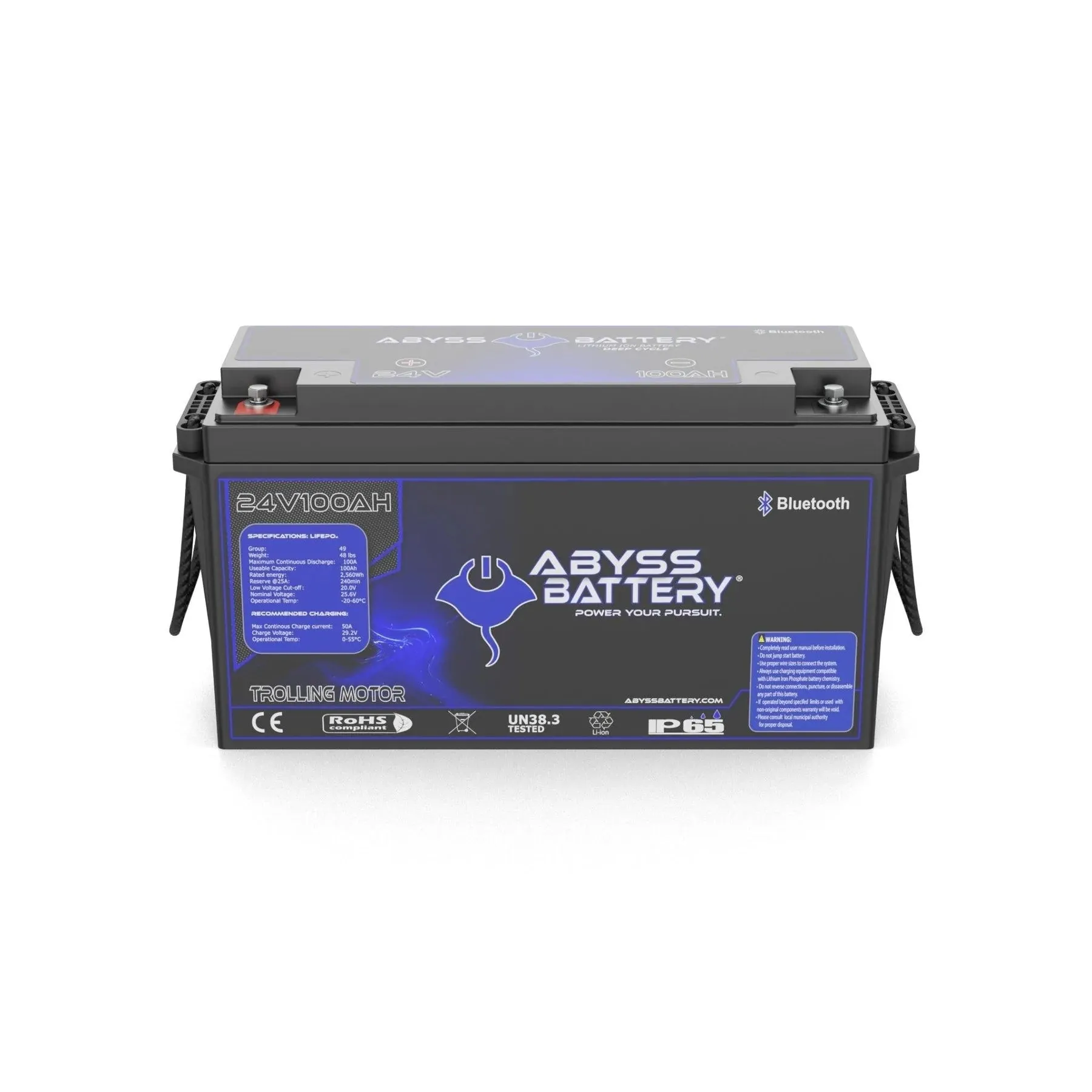 Abyss® 24V 100Ah Lithium Trolling Motor Battery