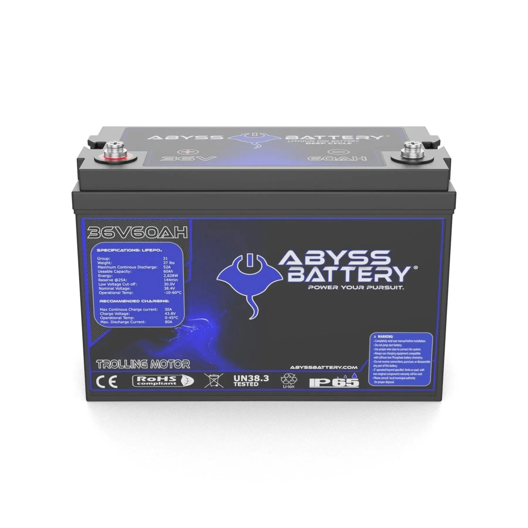 Abyss® 36V 60Ah Lithium Trolling Motor Battery