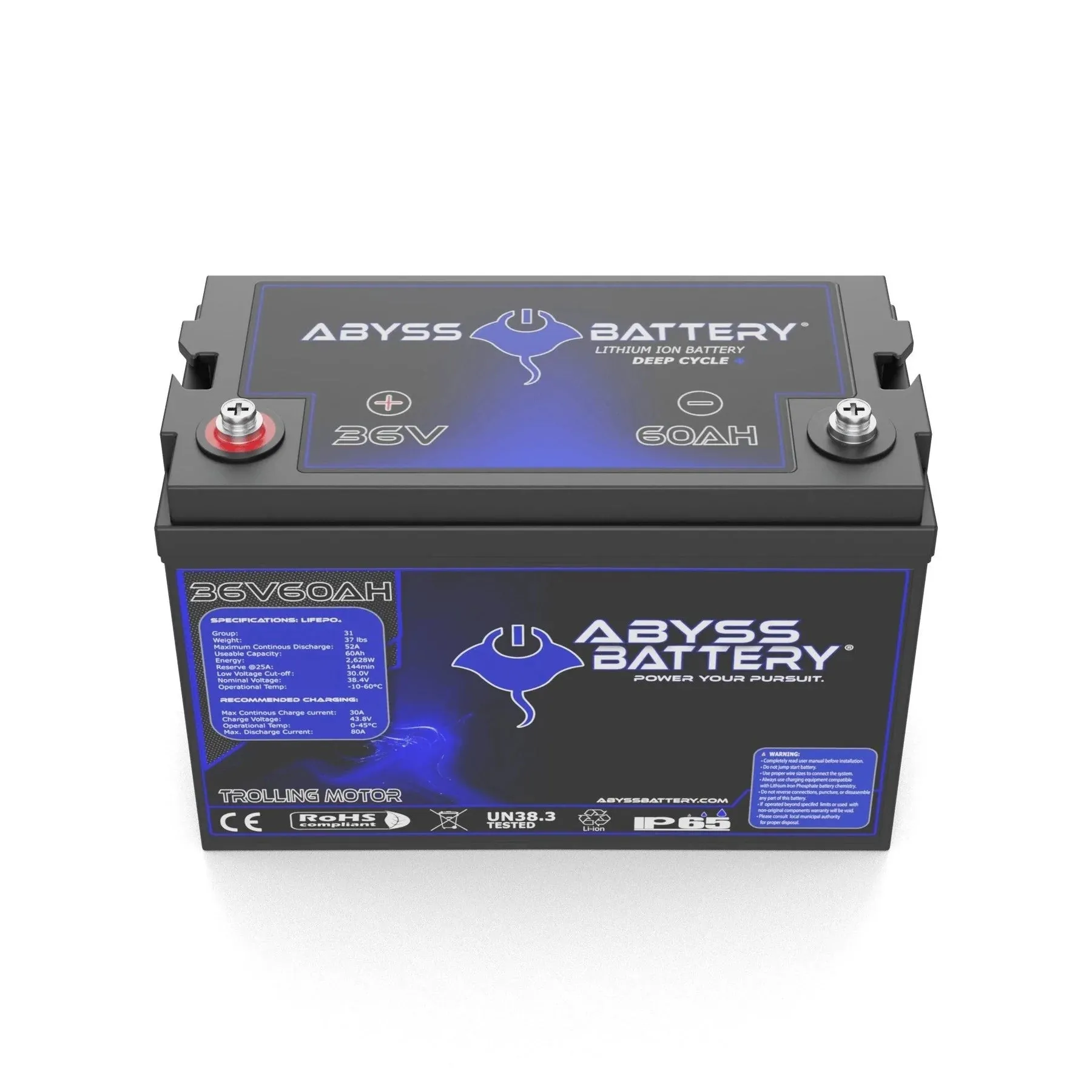 Abyss® 36V 60Ah Lithium Trolling Motor Battery