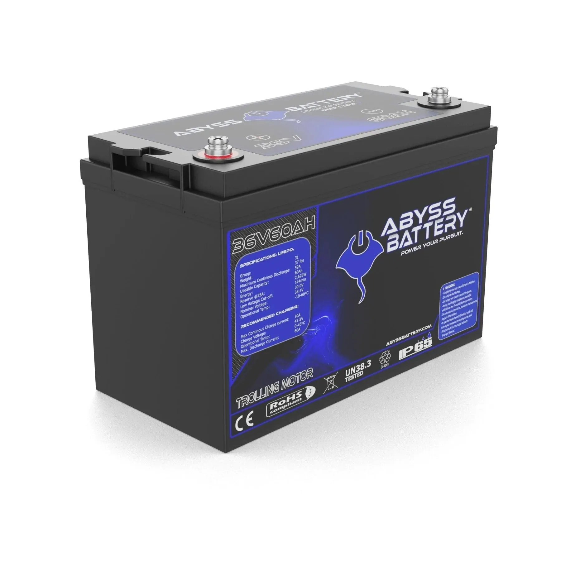 Abyss® 36V 60Ah Lithium Trolling Motor Battery