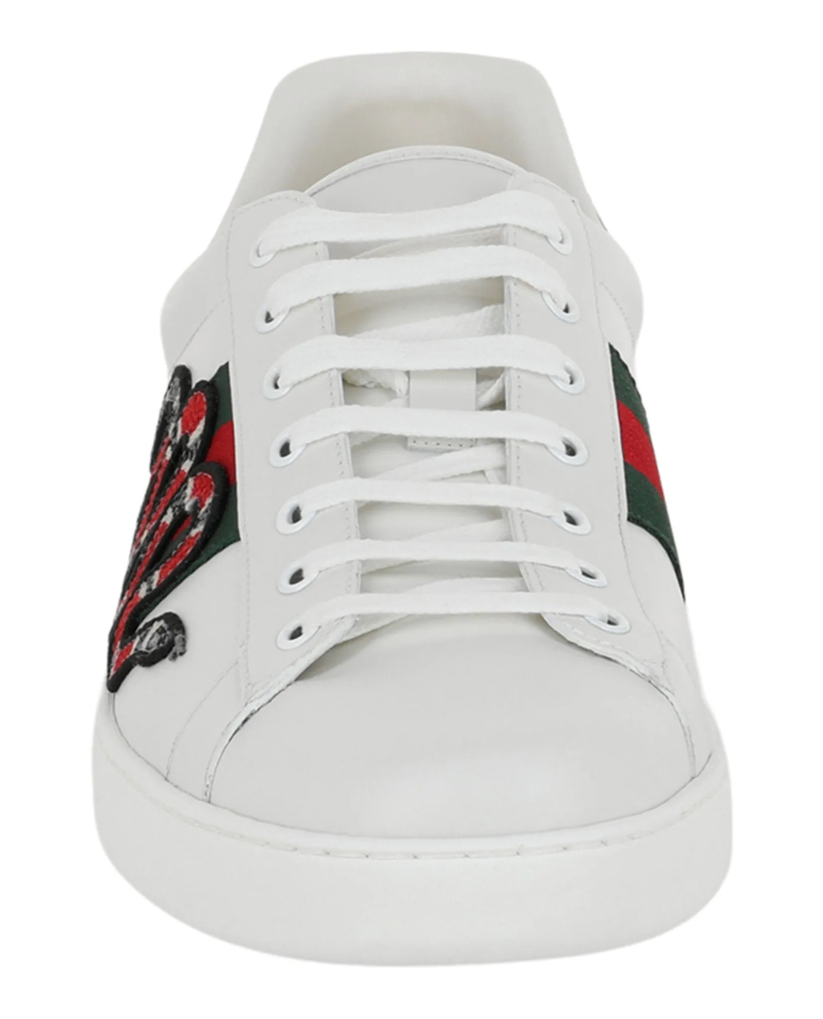 Ace Embroidered Snake Low-Top Sneakers