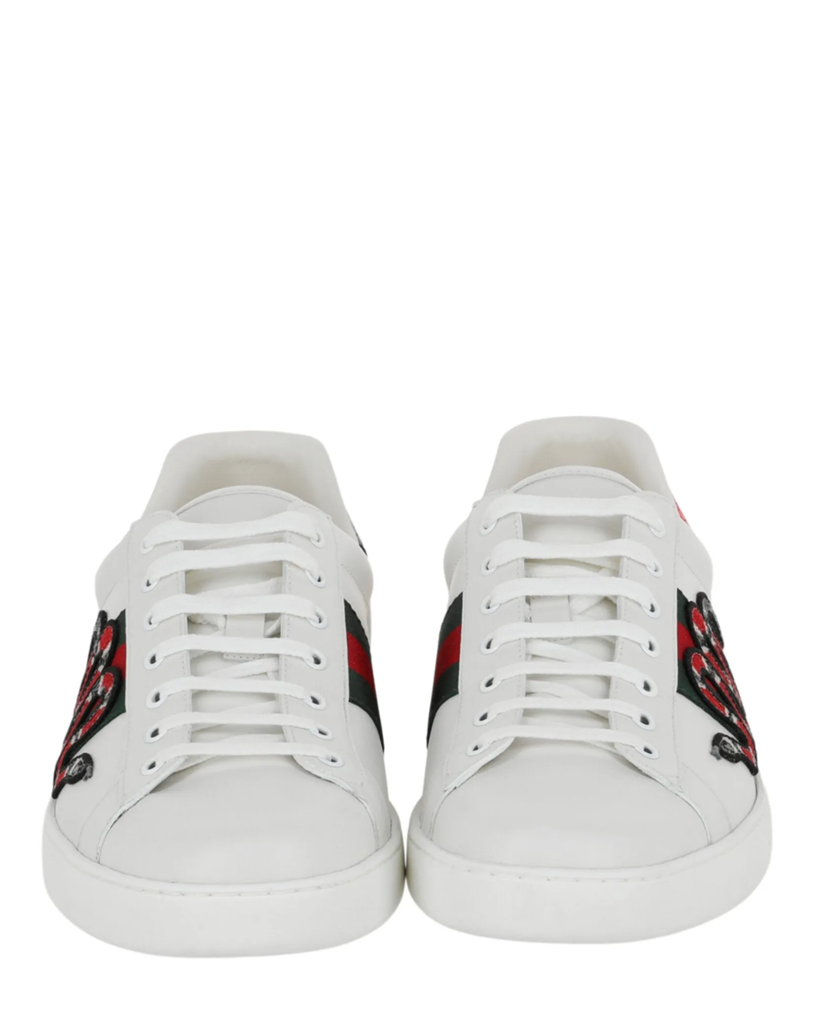 Ace Embroidered Snake Low-Top Sneakers