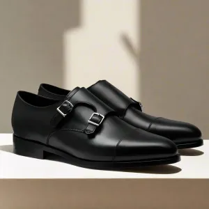 Adam Black Double Monk Strap