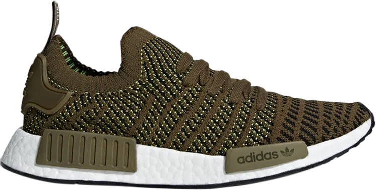 Adidas NMD_R1 STLT Primeknit 'Trace Olive' sneakers, green