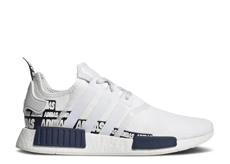 Adidas NMD_R1 'WORDMARK HEEL STRIPE - CRYSTAL WHITE NAVY' sneakers, white