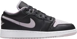 Air Jordan 1 Low SE GS Black Iced Lilac Sneakers, black