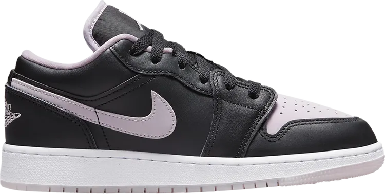 Air Jordan 1 Low SE GS Black Iced Lilac Sneakers, black