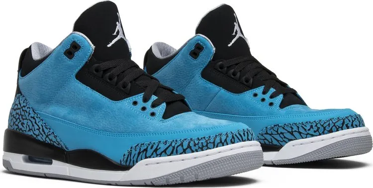 Air Jordan 3 Retro Powder Blue sneakers, blue