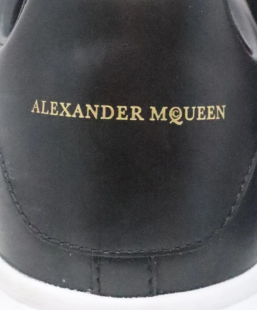 Alexander McQueen Black Leather Sneakers sz 8