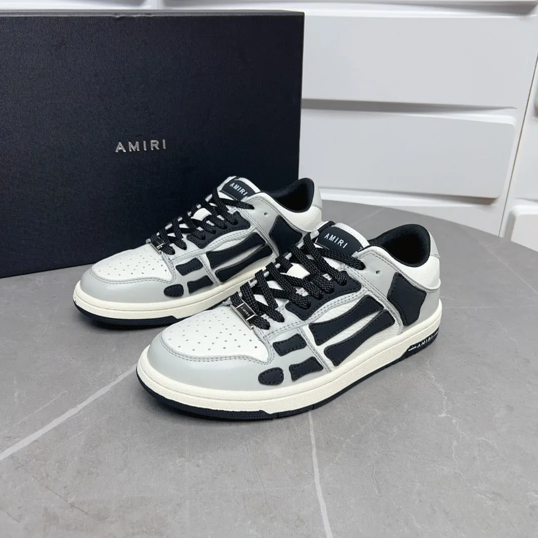 AMR Skel Top Low White ,Grey and Black Sneakers-151