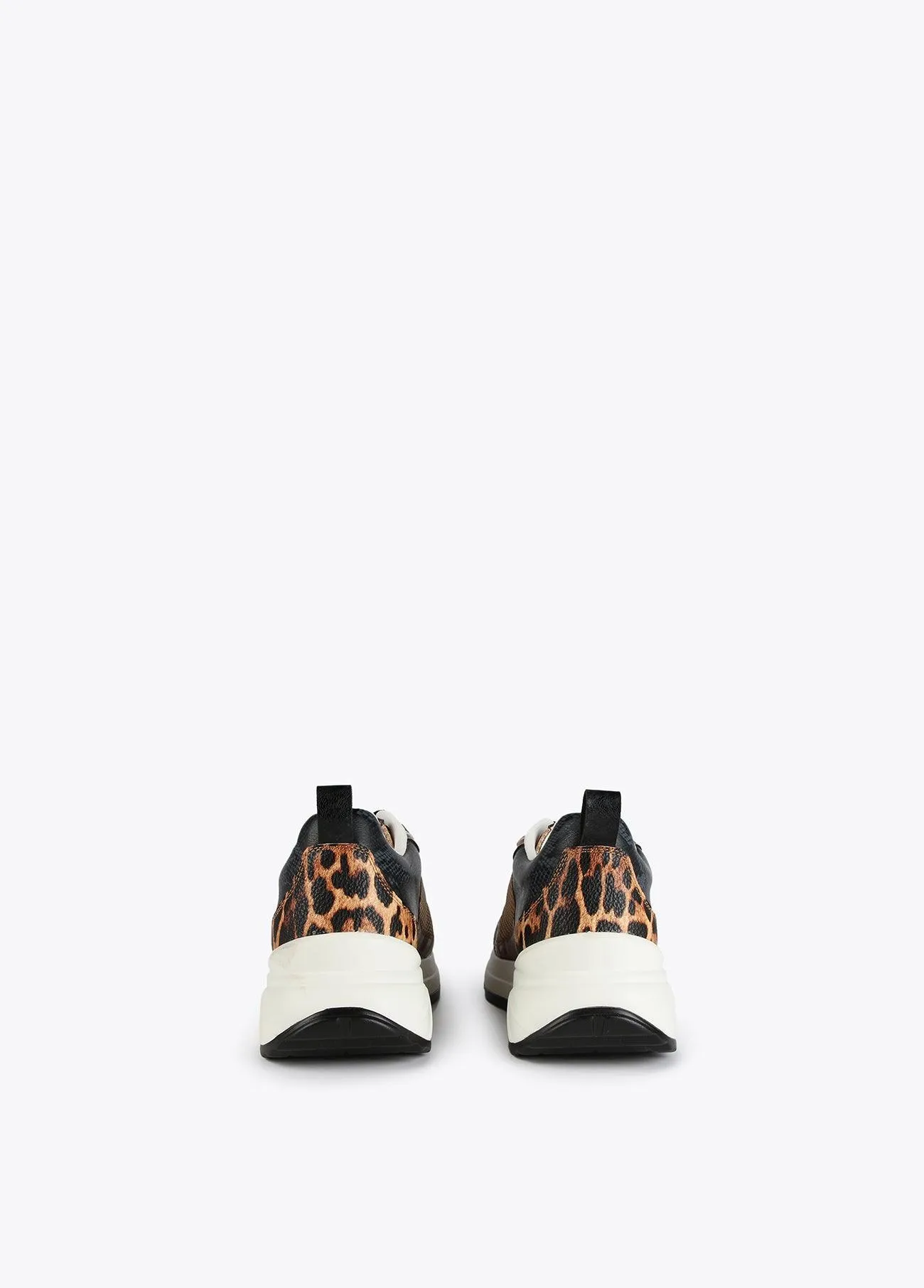 Animal print mesh sneakers