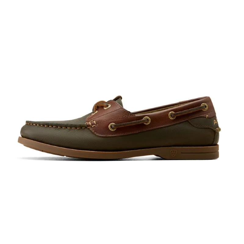 Ariat Antigua Ladies Deck Shoe - Olive Night