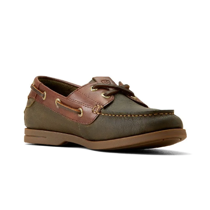 Ariat Antigua Ladies Deck Shoe - Olive Night