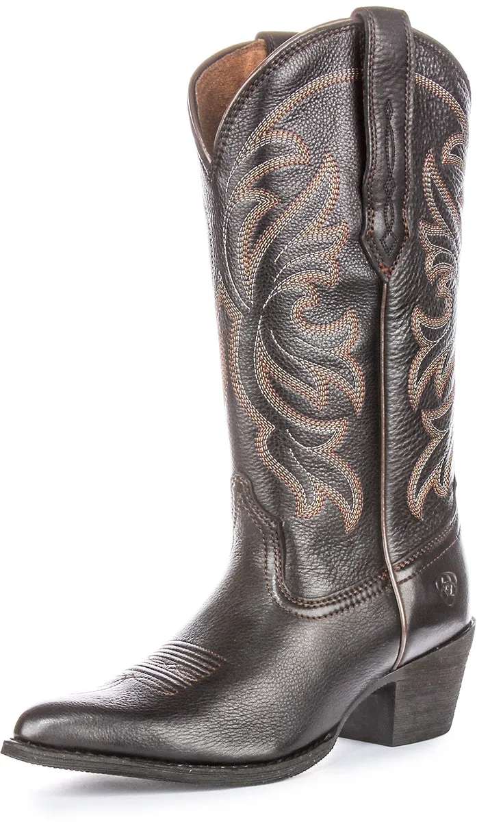 Ariat Heritage J Toe Cowboy Boot In Black For Women