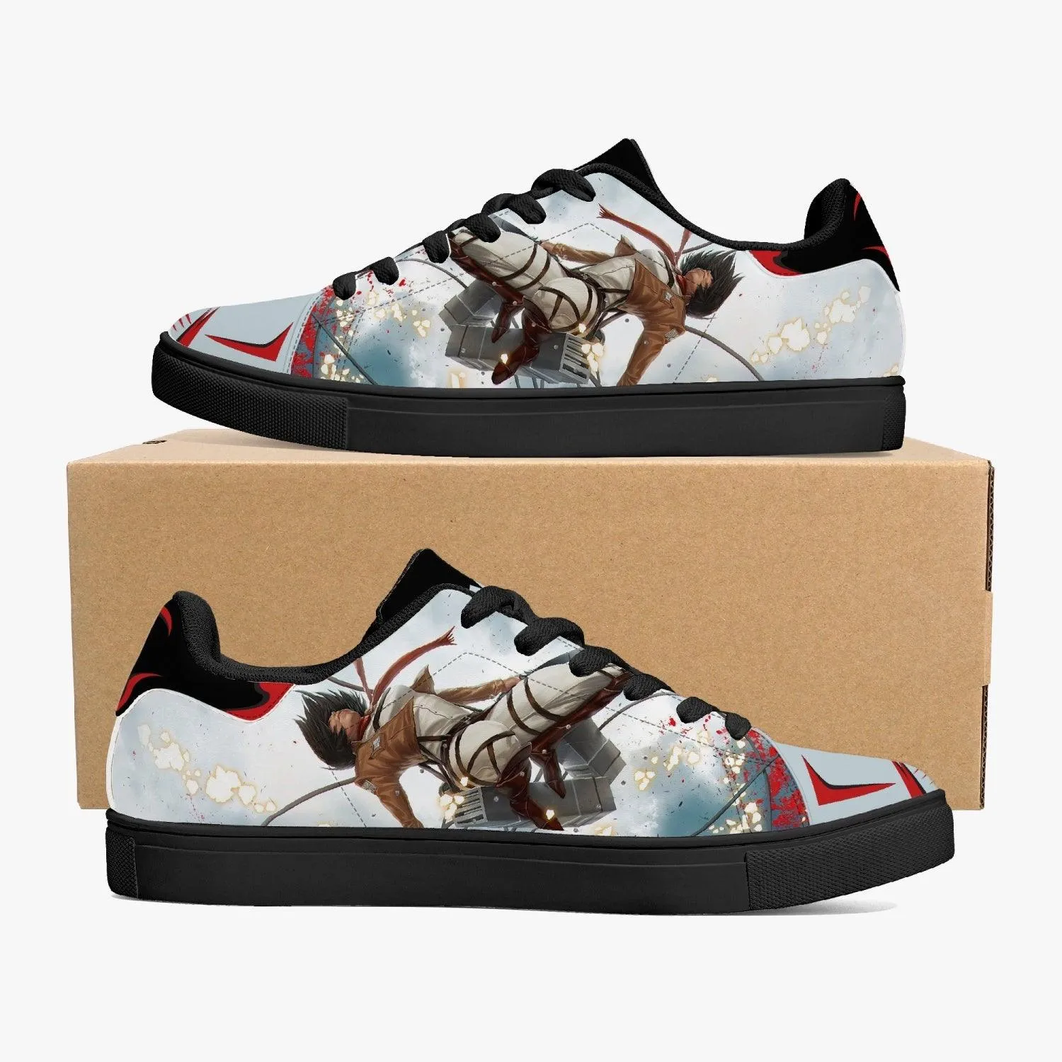 Attack On Titan Mikasa Ackerman Skate Anime Shoes