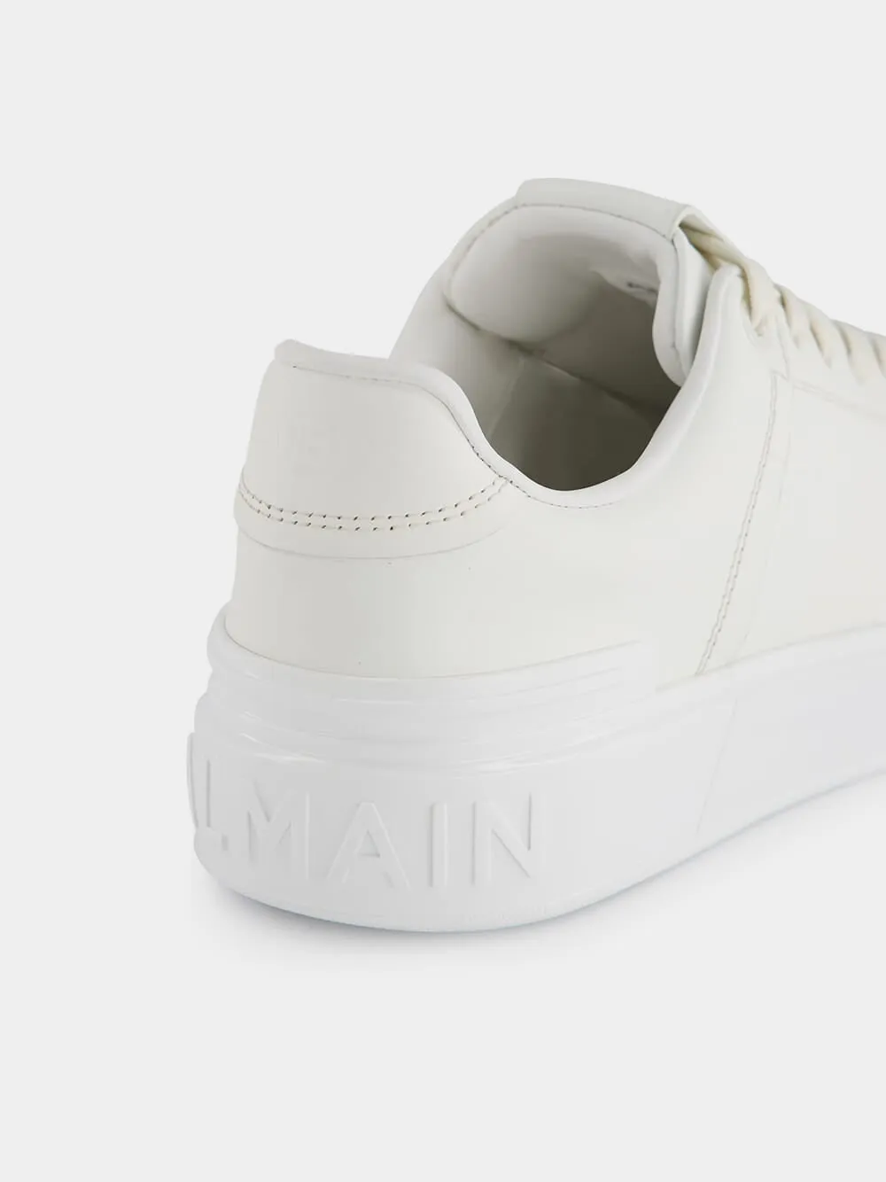 B-Court White Calfskin Trainers