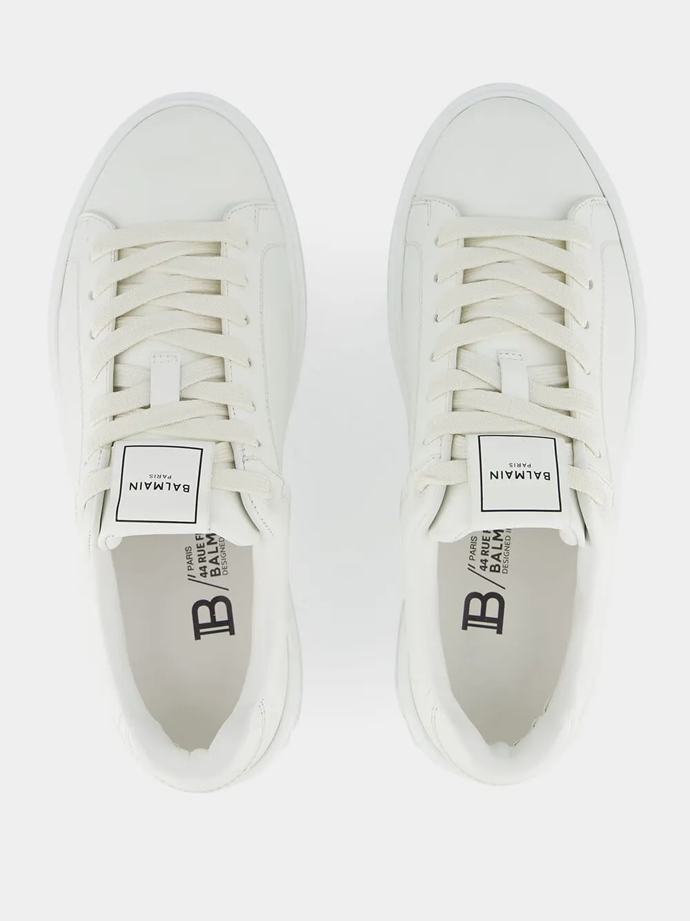 B-Court White Calfskin Trainers