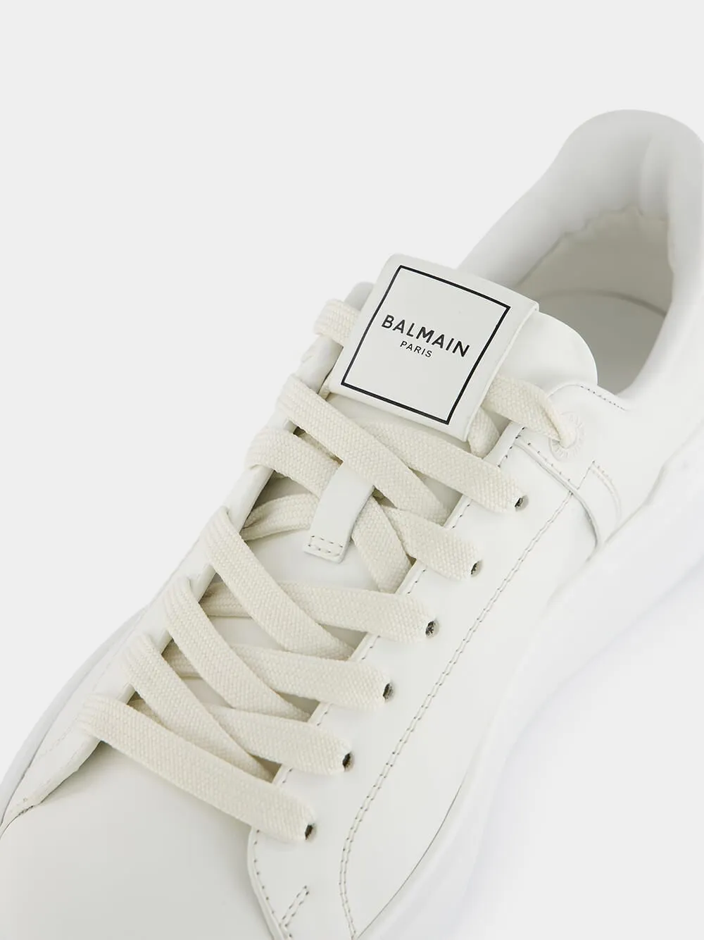 B-Court White Calfskin Trainers