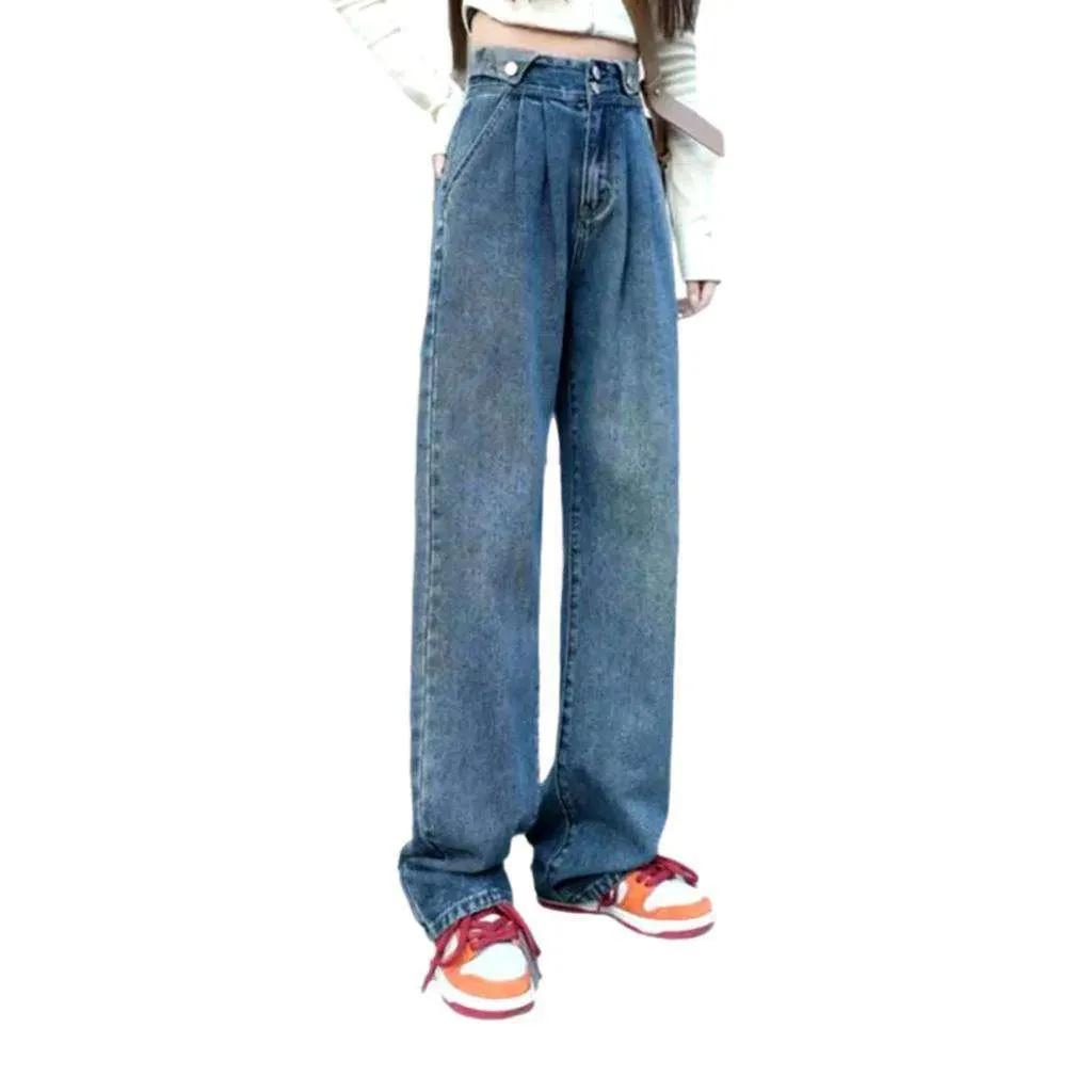 Baggy high-waist jeans
 for women