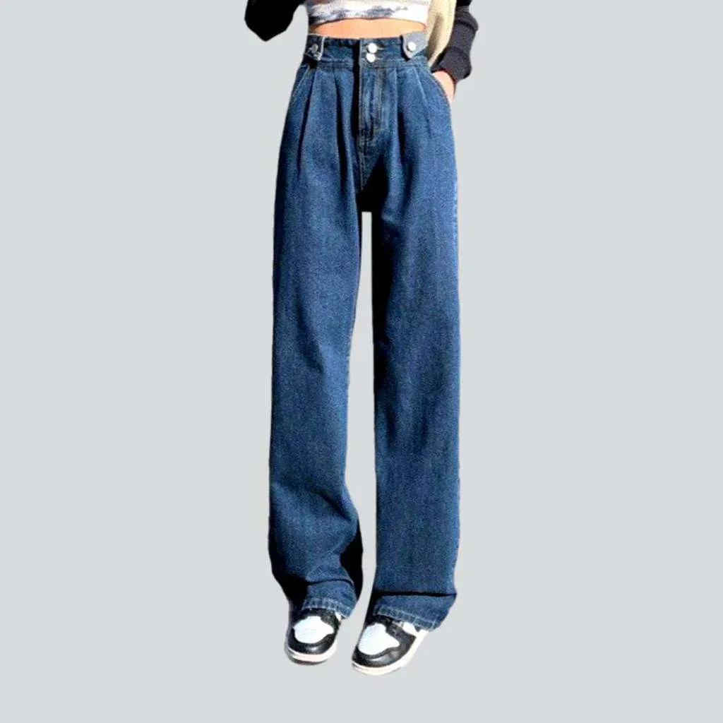 Baggy high-waist jeans
 for women