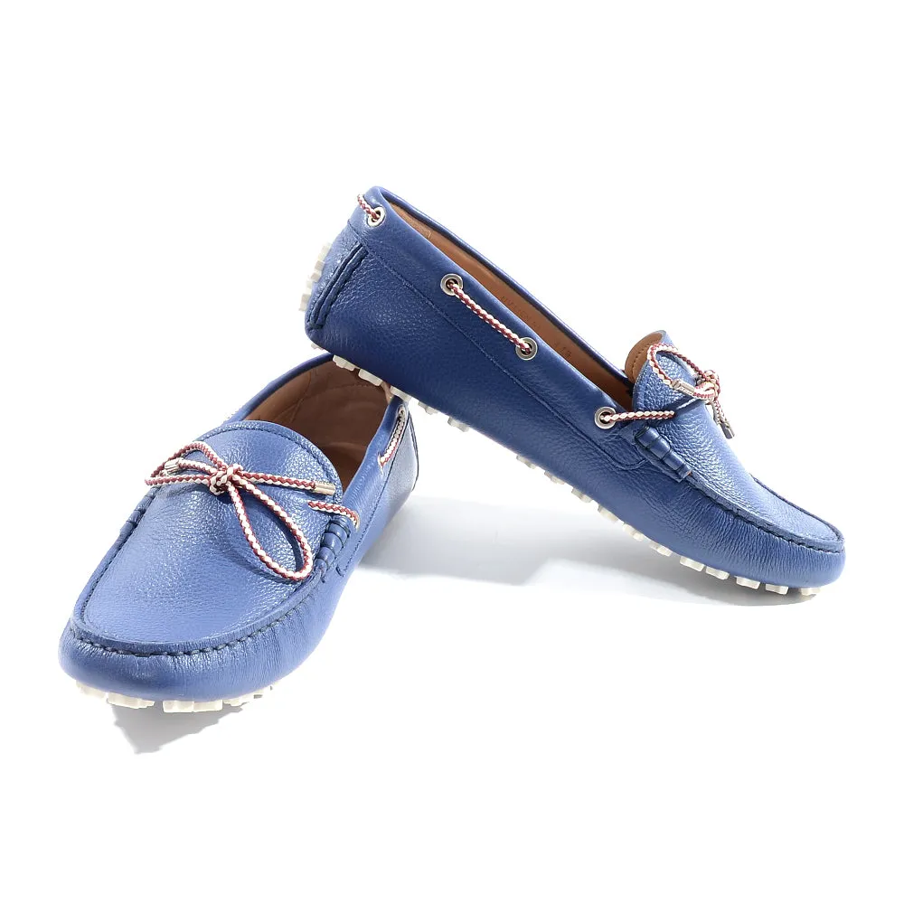 Bally Womens Slip on Boat Shoes in Blue