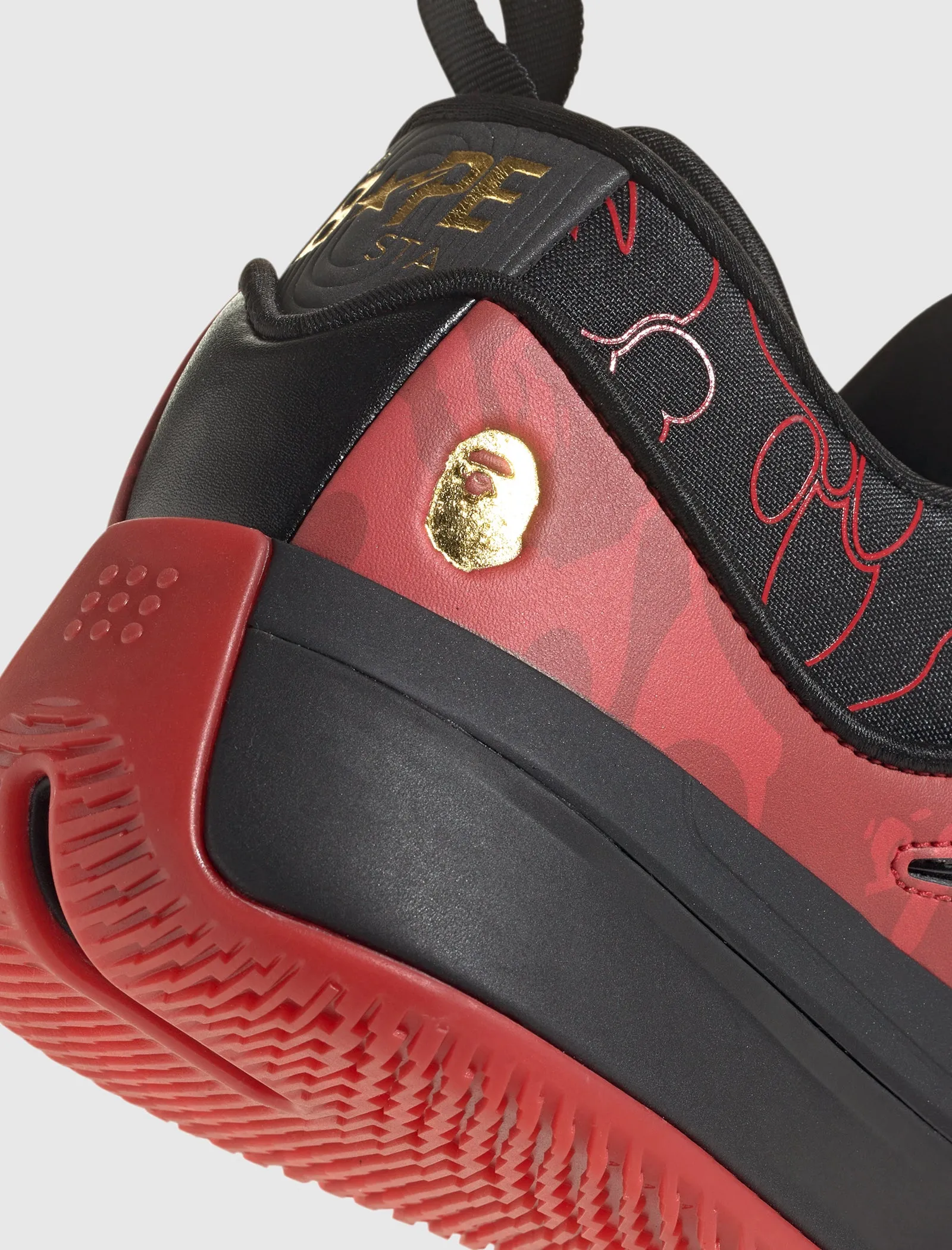 BAPE X DAME 9 "BLACK/RED/GOLD"