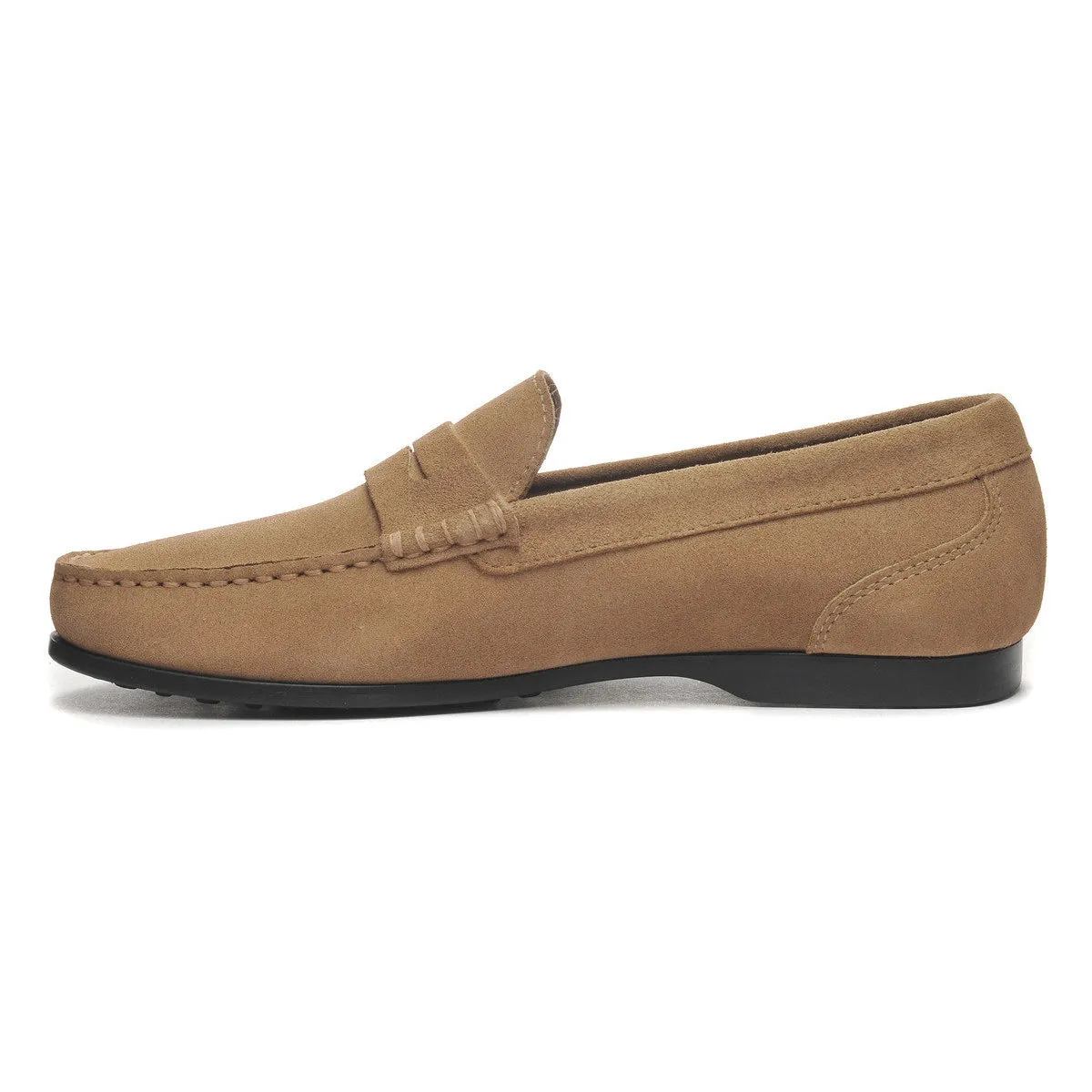 Beige Camel Byron Suede Loafers