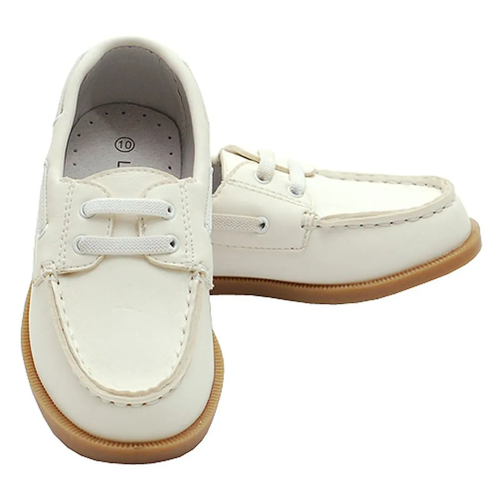 Beige Synthetic Top Stitch Casual Loafer Deck Shoes Little Boys 7-4