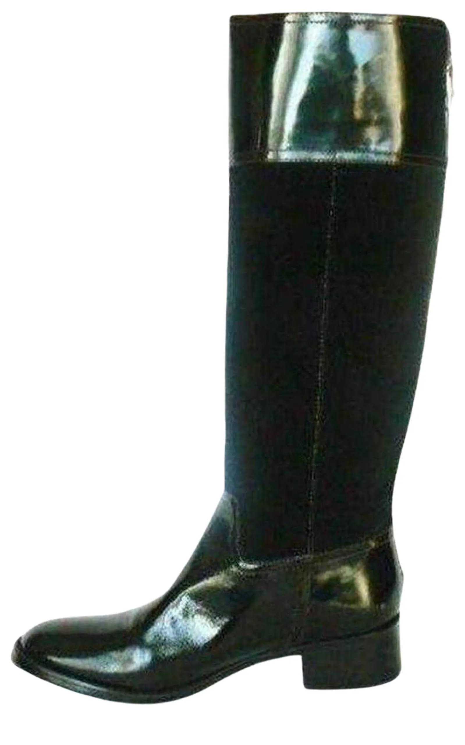 Black Leather Knee High Lorraine Boots