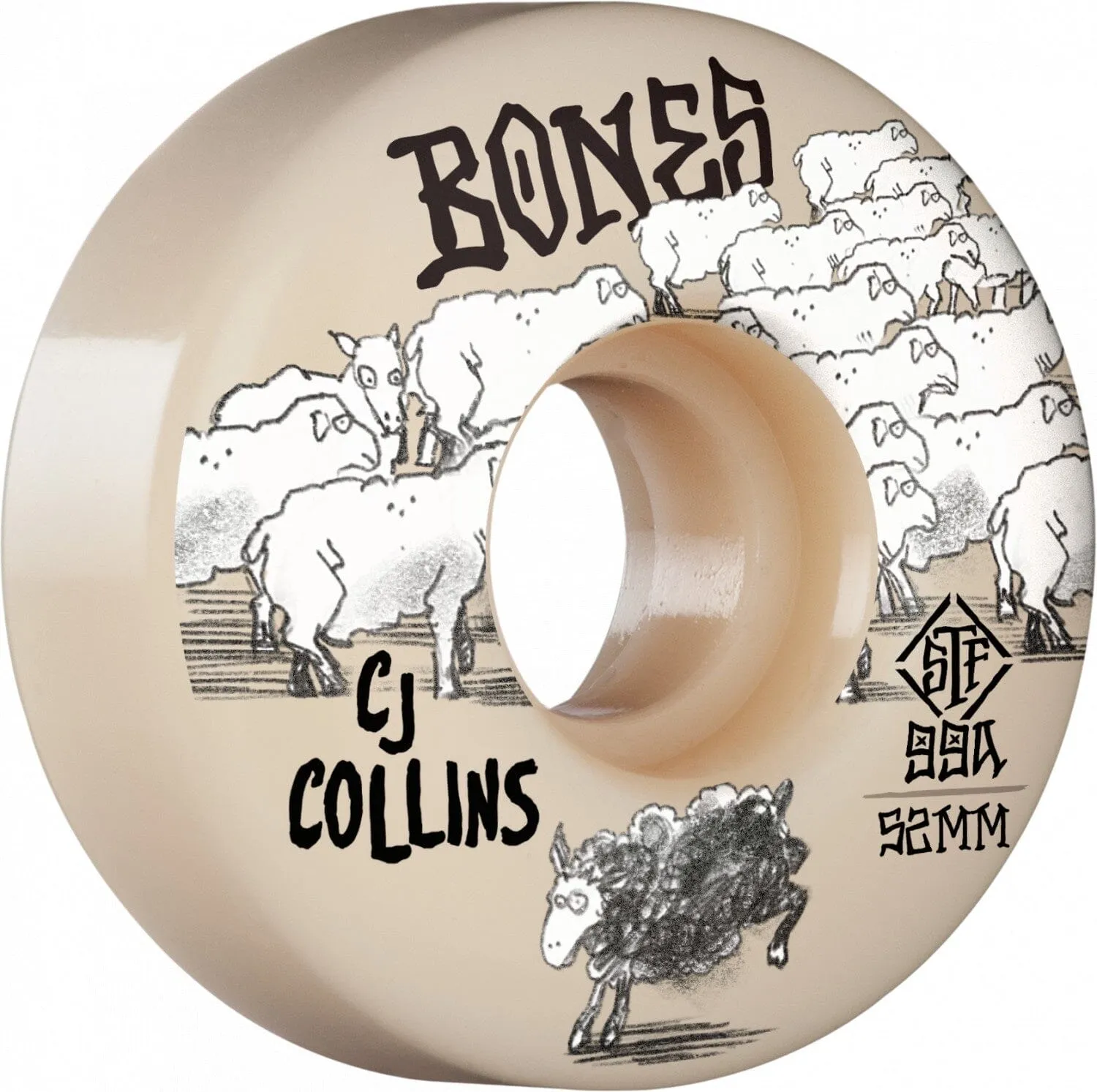 Bones Pro STF Collins Black Sheep V3 Slim 99A Wheels