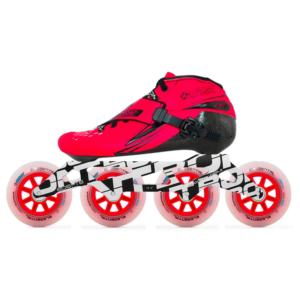 Bont Jet Unity Elemental Inline Speed Skate Package Fluro Red/Black