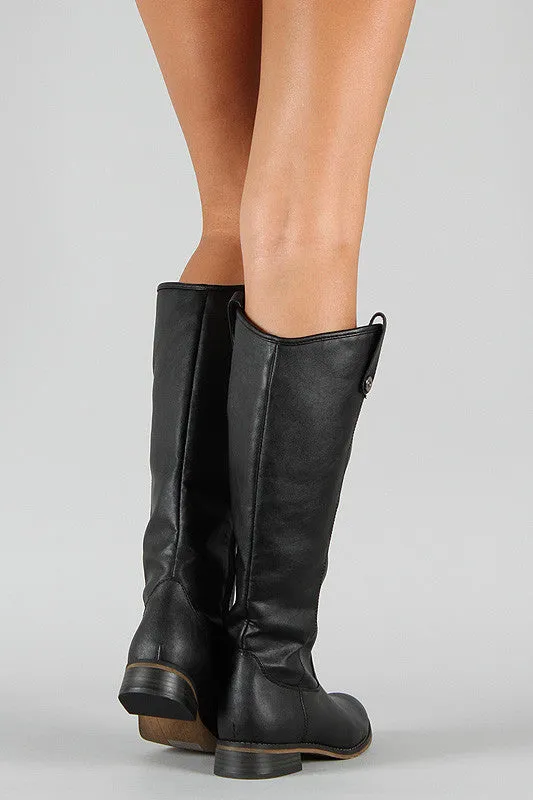 Breckelle Round Toe Riding Knee High Boot