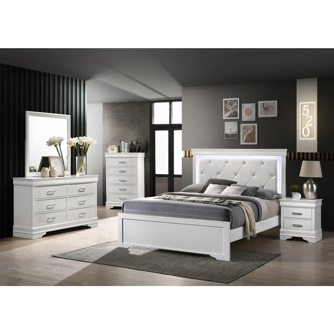 Brooklyn White Collection Twin Platform Bed