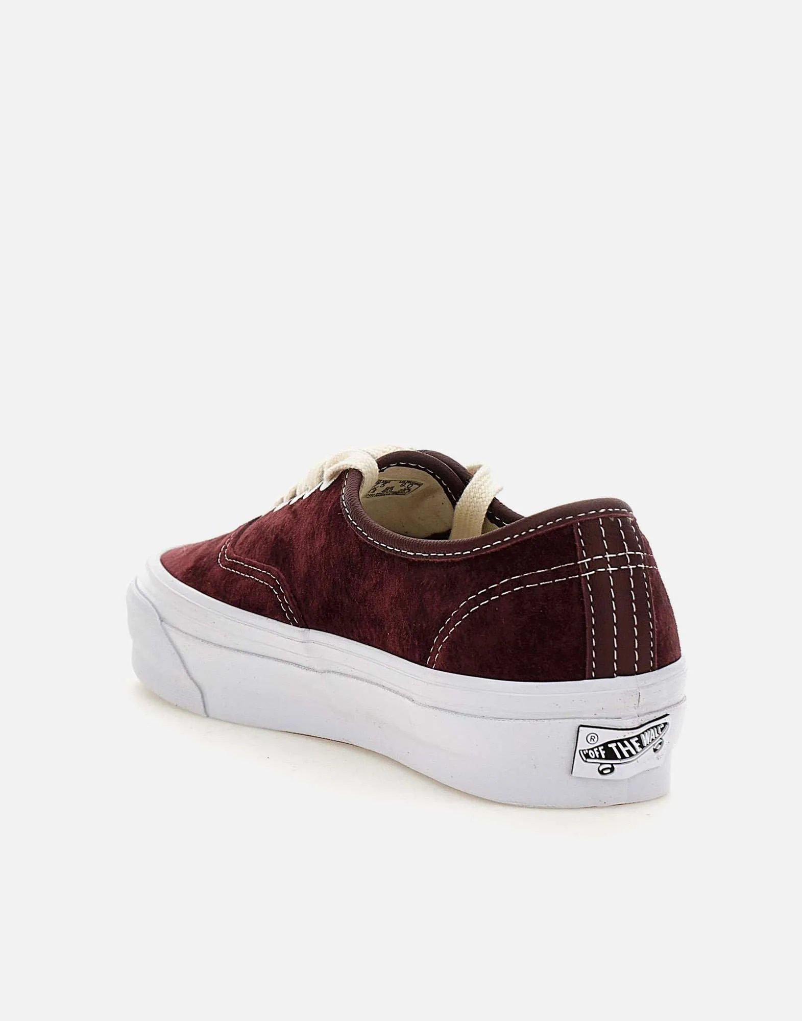 Burgundy Suede Sneakers with White Laces