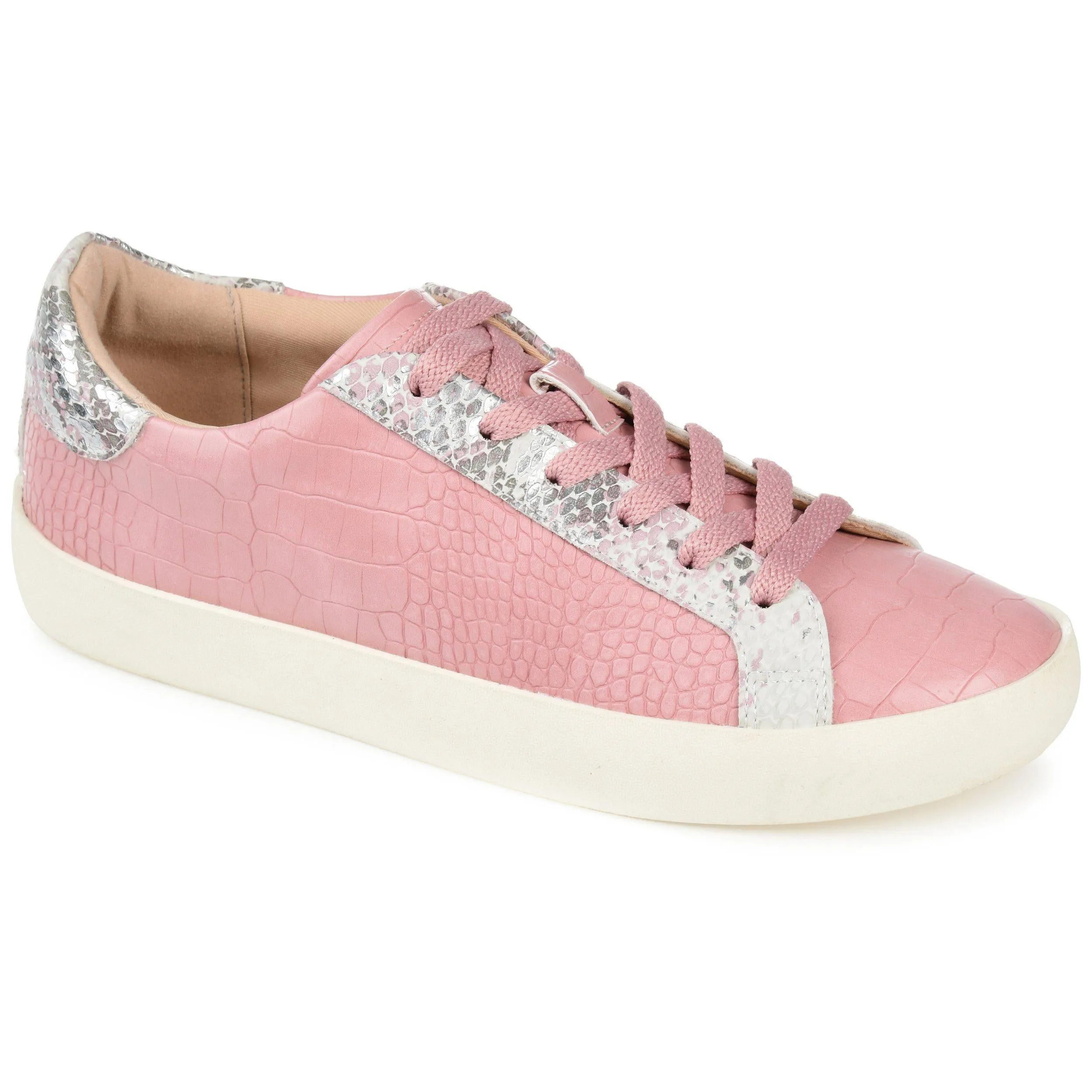 CAMILA LACE UP SNEAKER IN FAUX LEATHER