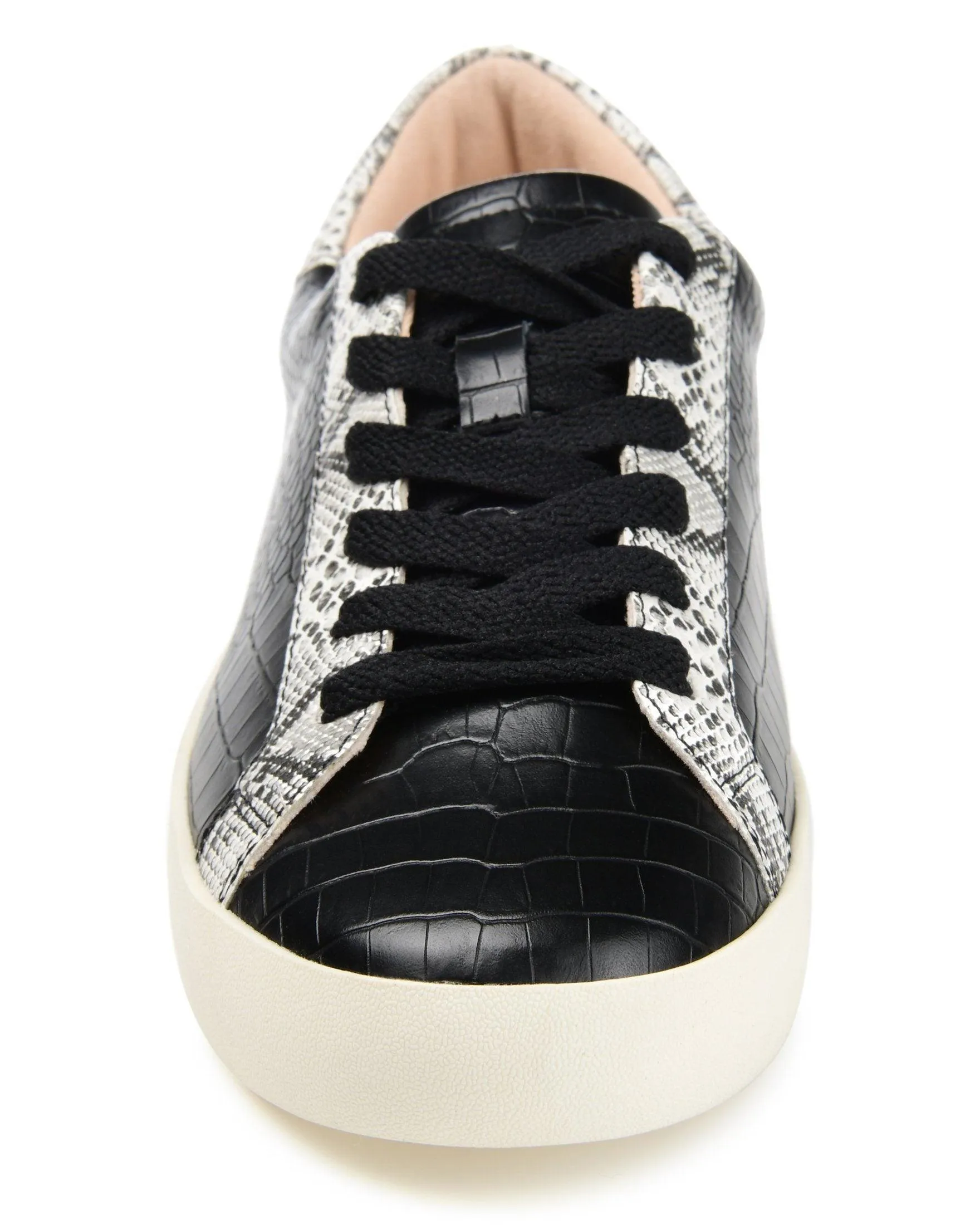 CAMILA LACE UP SNEAKER IN FAUX LEATHER