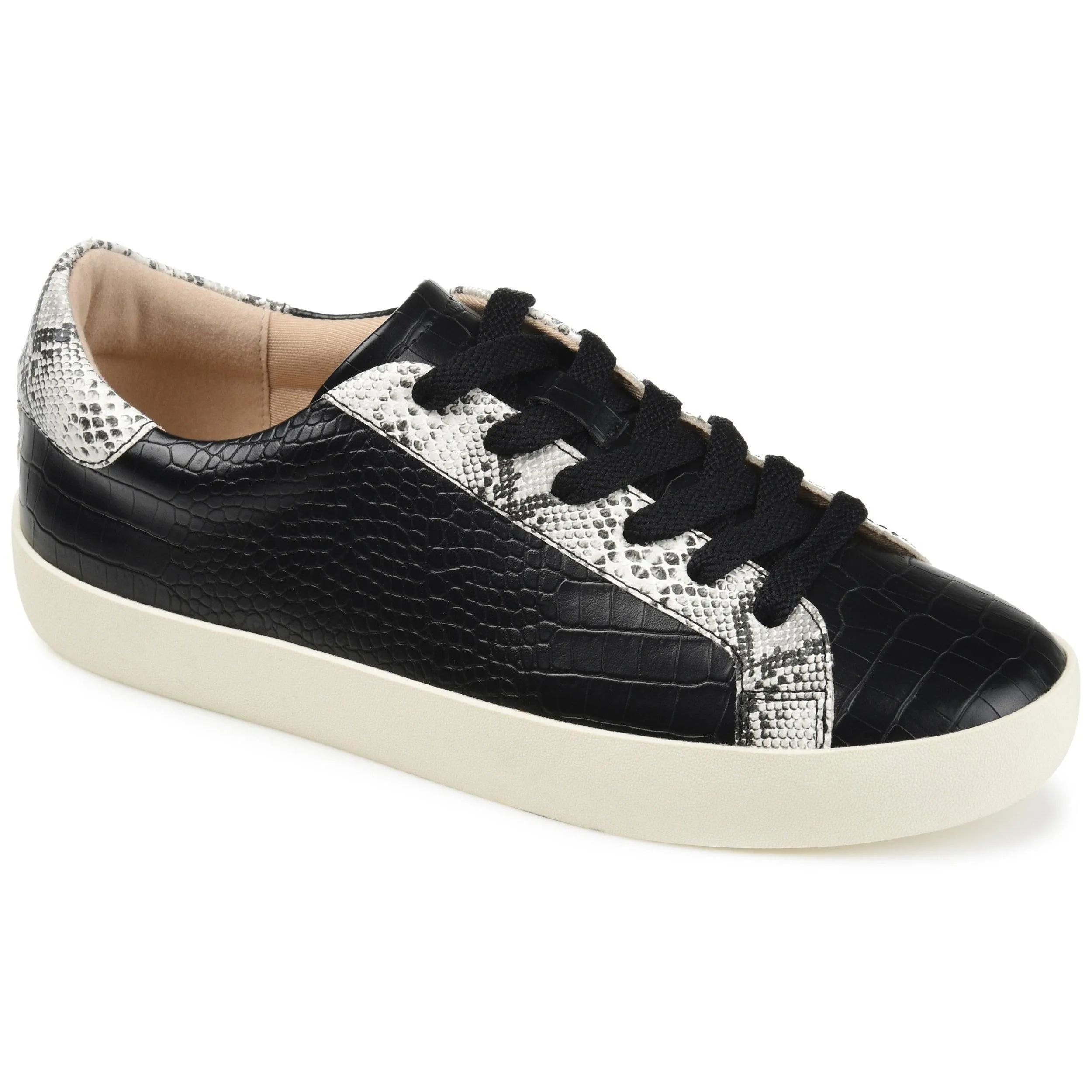 CAMILA LACE UP SNEAKER IN FAUX LEATHER