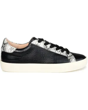 CAMILA LACE UP SNEAKER IN FAUX LEATHER