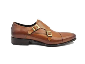 Cap Toe Double Monk Strap Shoe