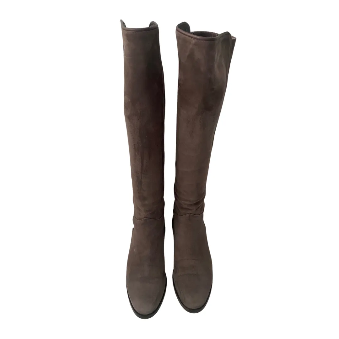 Carl Scarpa Knee High Suede Boots Brown SIZE 39