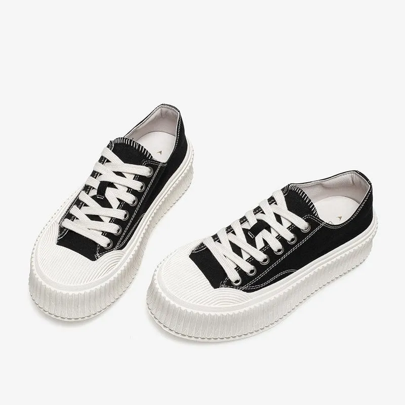 Checkerboard Lace-up Front Skate Shoes