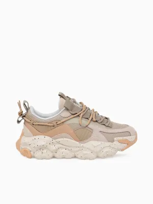 Cited Beige Suede Mesh