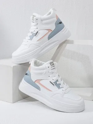 Colorblock Lace-up Front Skate Shoes