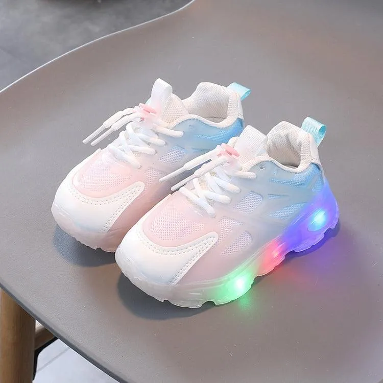 Colorful LED Light-Up Mesh Sneakers for Kids - Breathable and Comfortable Footwear